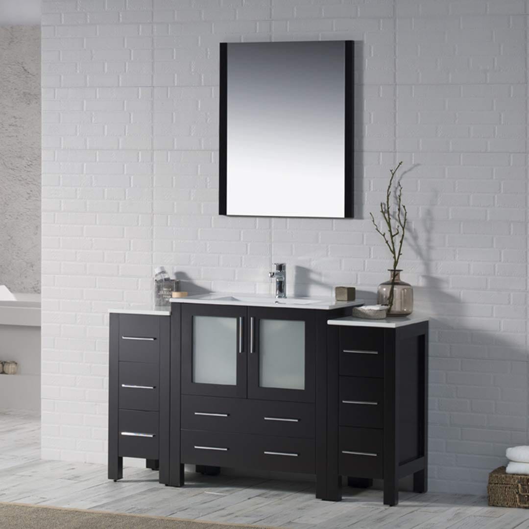 Sydney - 54 Inch Vanity with Ceramic Sink - Espresso - Molaix842708118096Sydney001 54 02 C