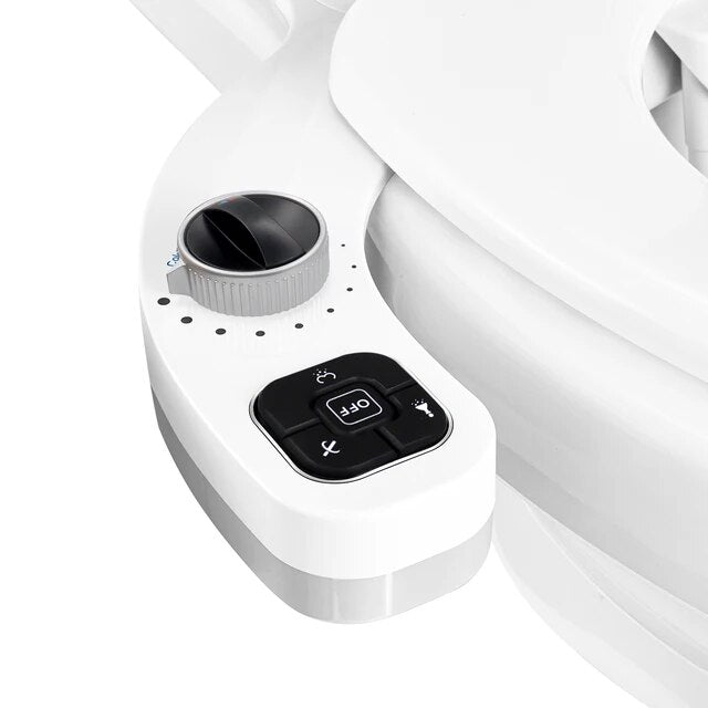 SAMODRA Bidet Attachment for Toilet - Warm Water, Hot & Cold, Non-Electric Pressure Sprayer Nozzle Control for Posterior & Femin