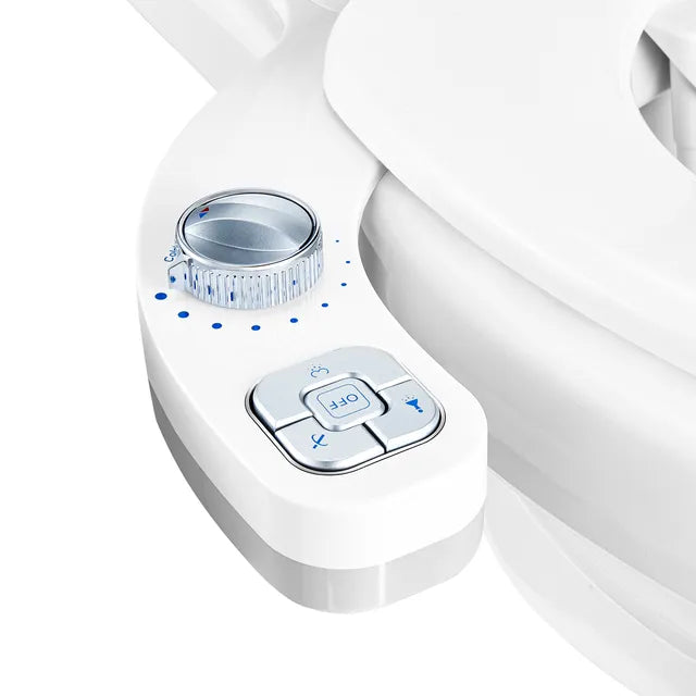 SAMODRA Bidet Attachment for Toilet - Warm Water, Hot & Cold, Non-Electric Pressure Sprayer Nozzle Control for Posterior & Femin