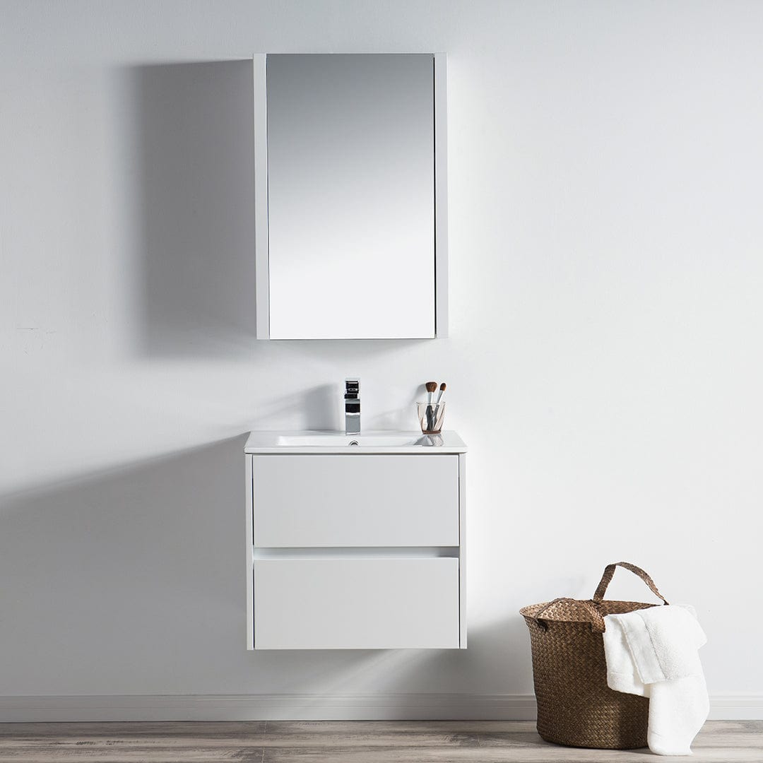 Valencia - 24 Inch Vanity with Ceramic Sink - White - Molaix842708118508Valencia016 24 01 C