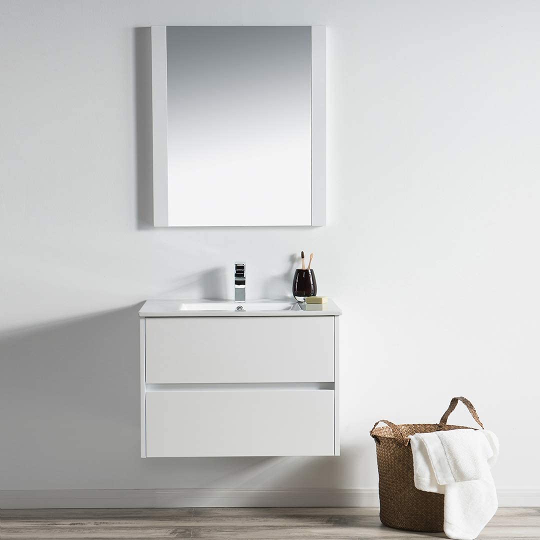 Valencia - 30 Inch Vanity with Ceramic Sink - White - Molaix842708118522Valencia016 30 01 C