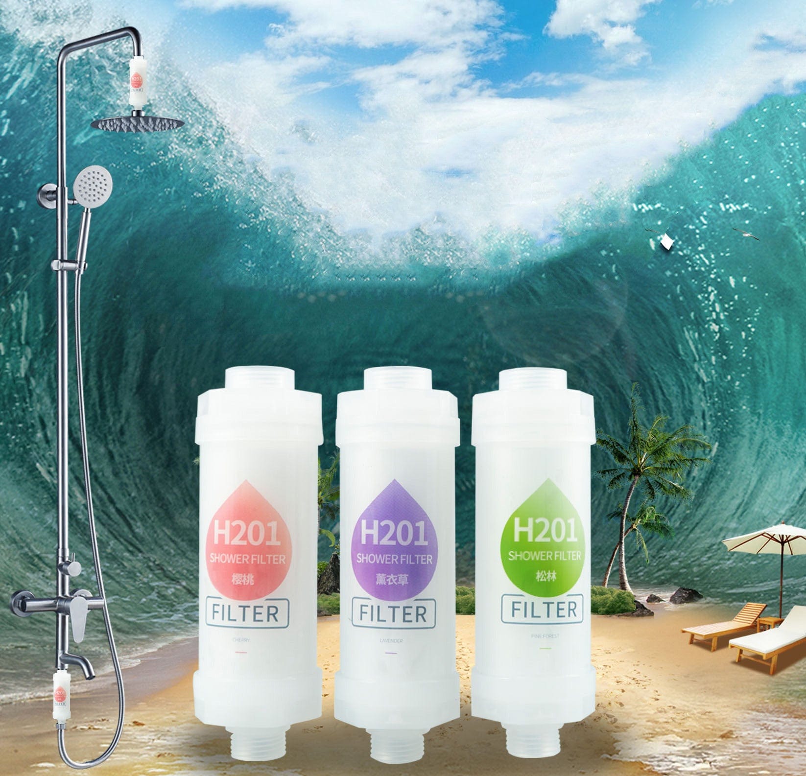 Vitamin C Scented Shower Filter Home SPA Chlorine Removal Filter Balm - MolaixShower and Laundry Water Purifiers