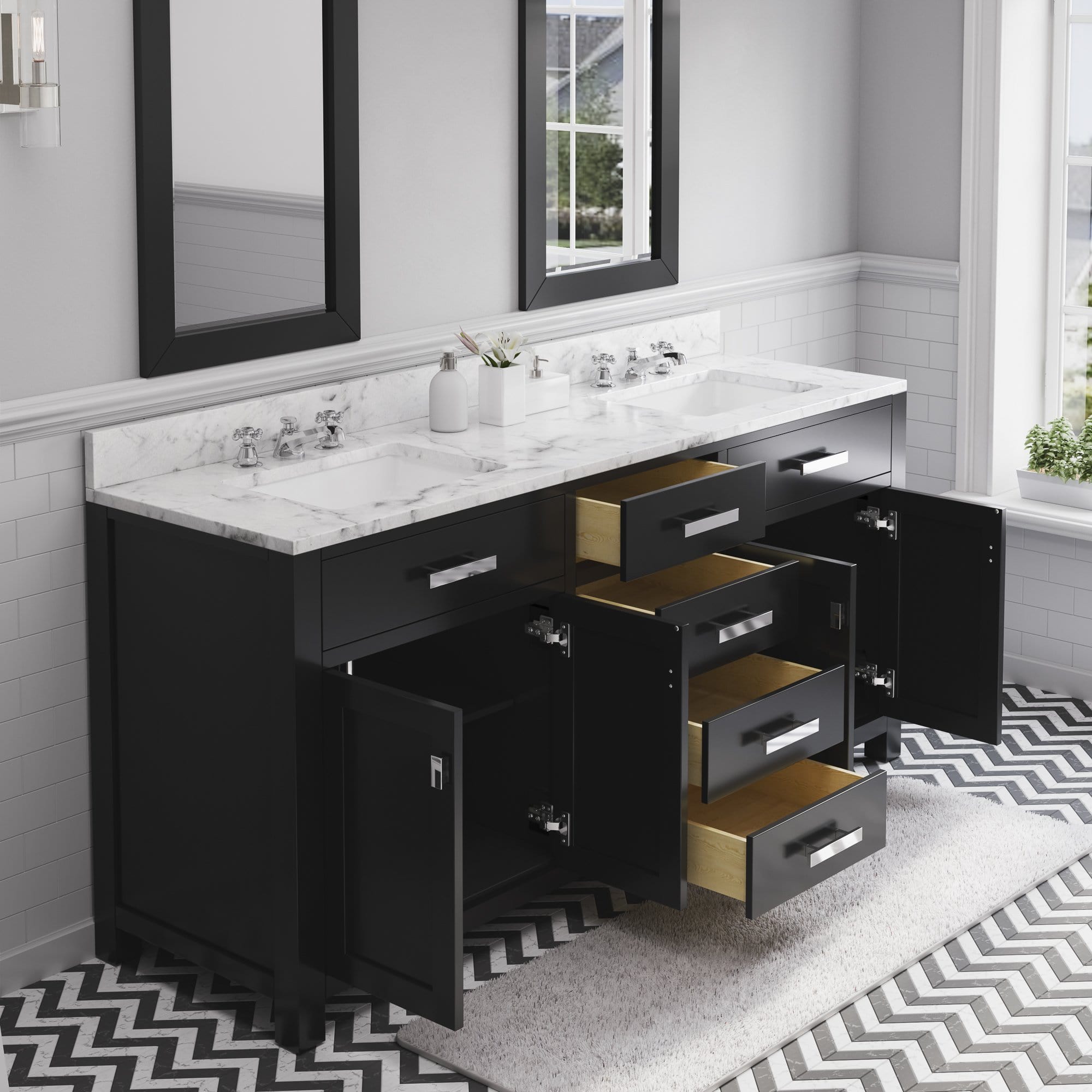 Water Creation 72 Inch Espresso Double Sink Bathroom Vanity From The Madison Collection - Molaix700621682721Bathroom vanityMS72CW01ES-000000000