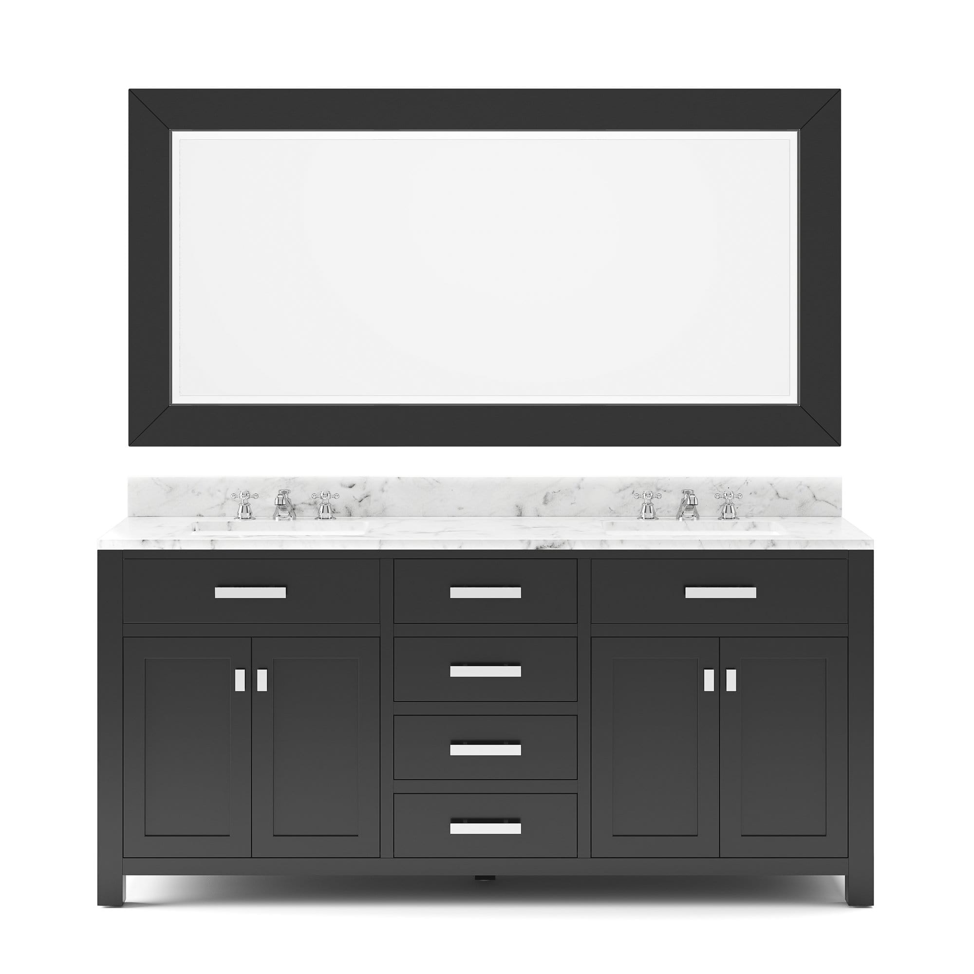 Water Creation 72 Inch Espresso Double Sink Bathroom Vanity With Matching Large Framed Mirror From The Madison Collection - Molaix700621682738Bathroom vanityMS72CW01ES-R72000000